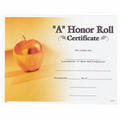 "A" Honor Roll Certificate